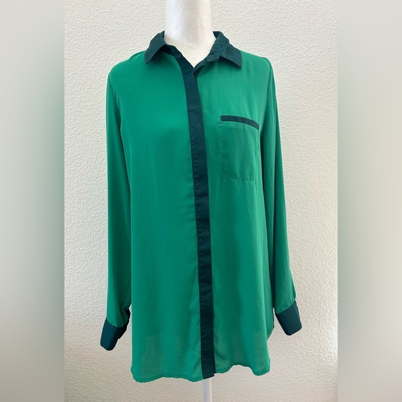 Free people Green Button-Up Blouse size XS - Picture 1 of 7